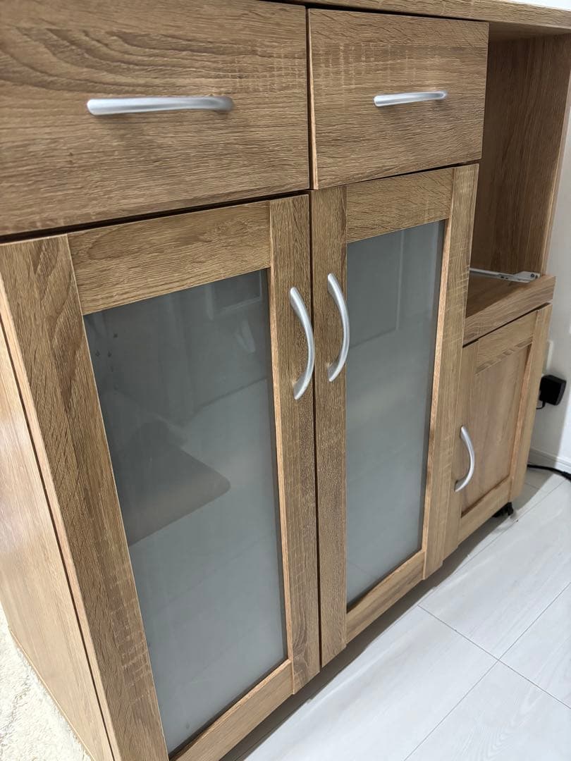 キッチンカウンター ナチュラル 木製 90cm キッチン棚