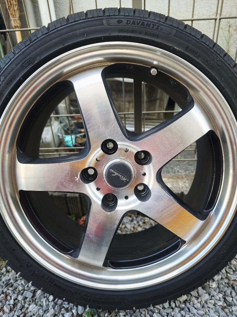 17インチ シルバーアルミホイール 5スポーク