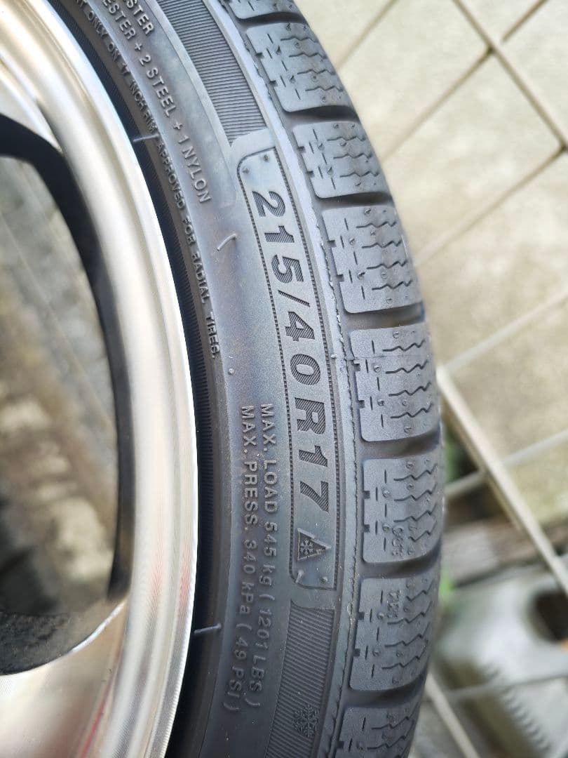 17インチ シルバーアルミホイール 5スポーク