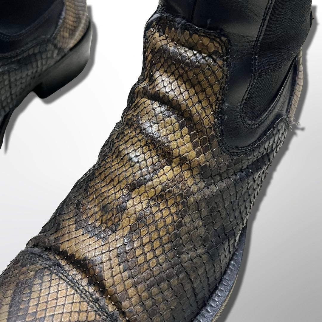 靴 00s archive python side gore boots Y2K