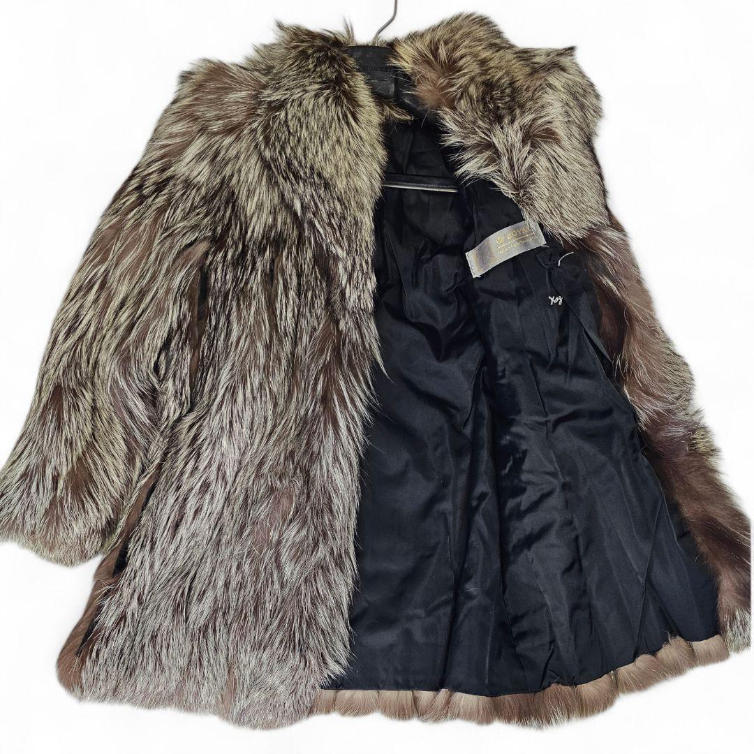 SAGA  毛皮フォックスファー　サガフォックス　セミロングコート