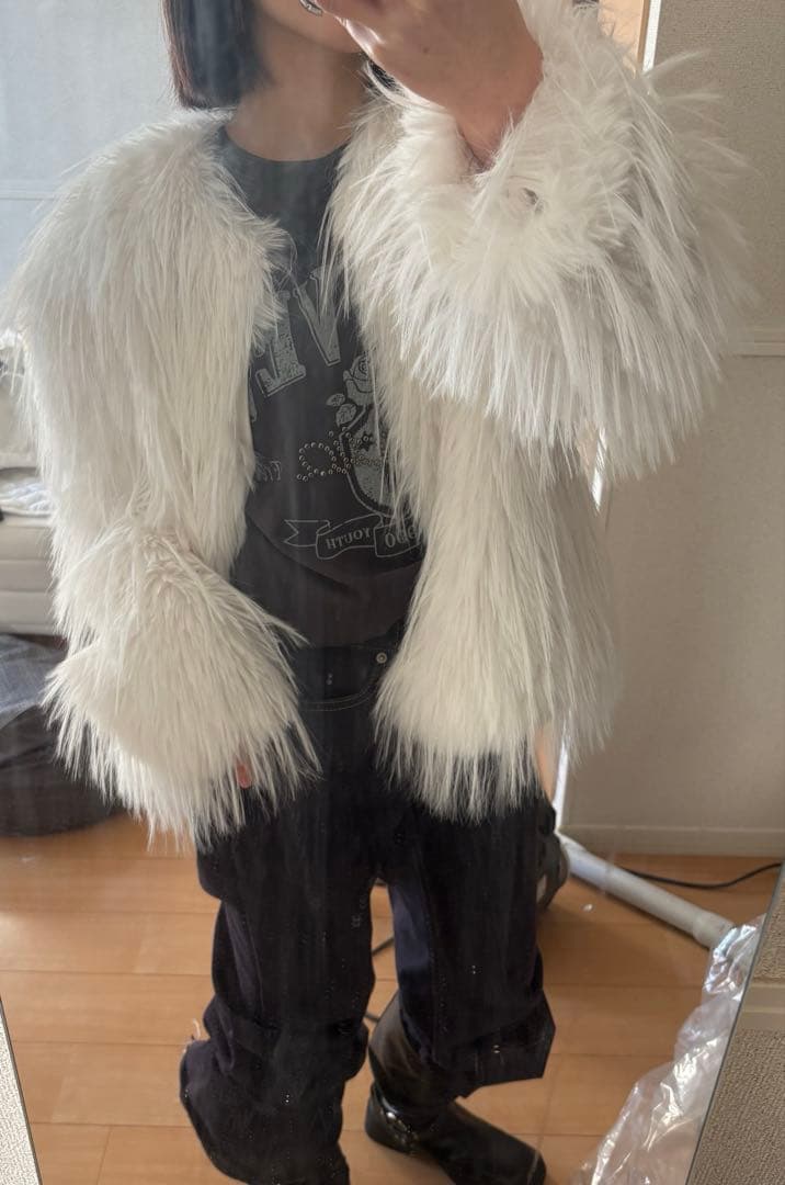 【一月限定販売・公式販売中止】zara シャギー　フェイクファー　ジャケット