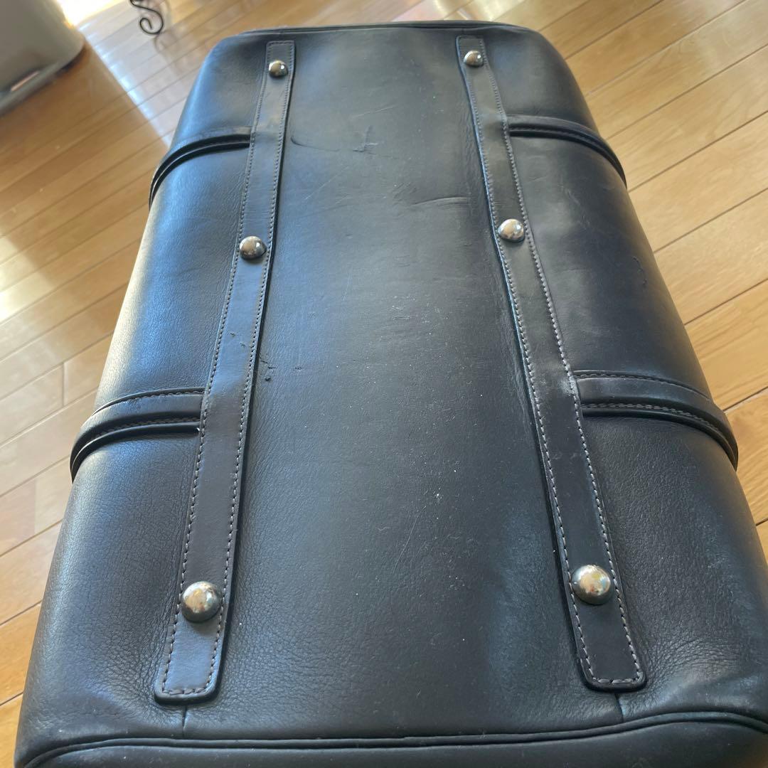 ソメスサドル　ブラックレザードラムバッグ