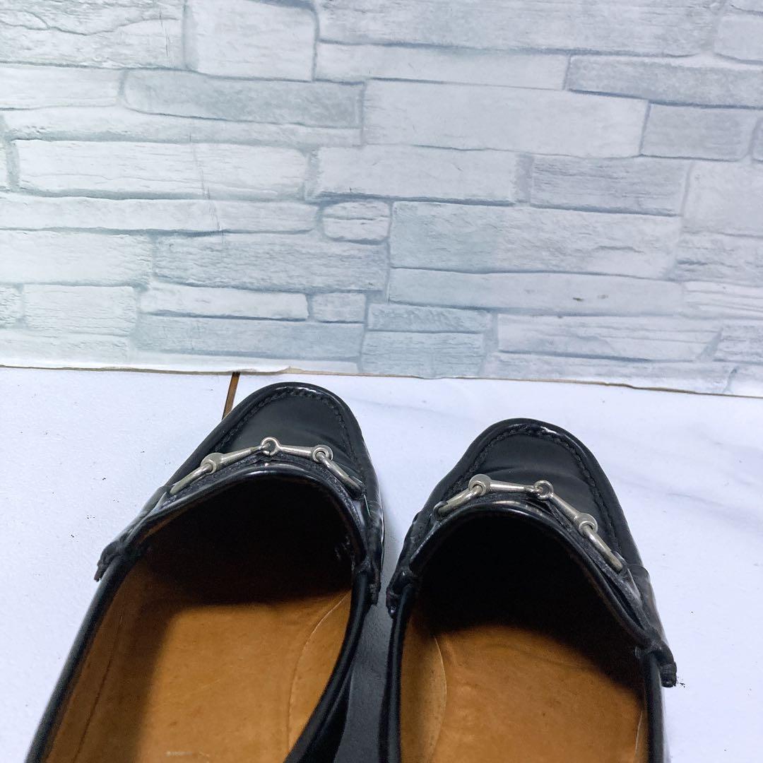 GUCCI グッチ ホースビットローファー 23 コマンドソール 本革 黒 防滑