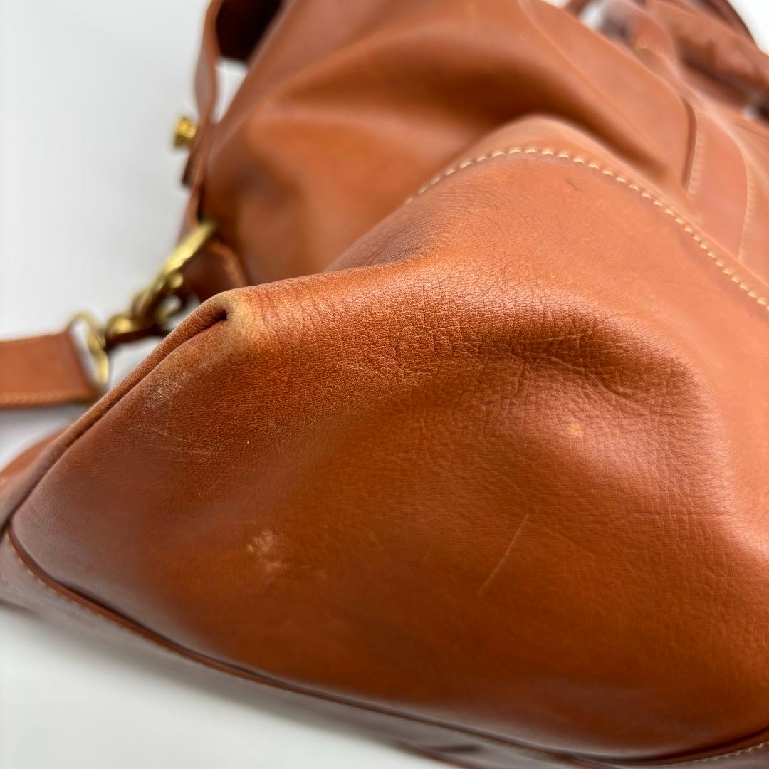 COACH コーチ 2WAY レザー ボストンバッグ 0502 南京錠 大容量