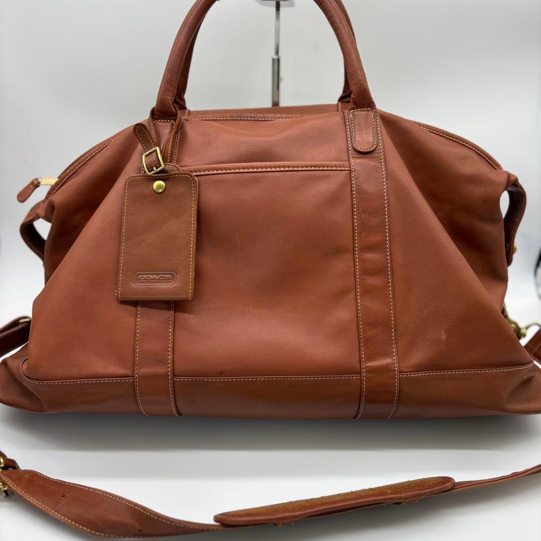 COACH コーチ 2WAY レザー ボストンバッグ 0502 南京錠 大容量