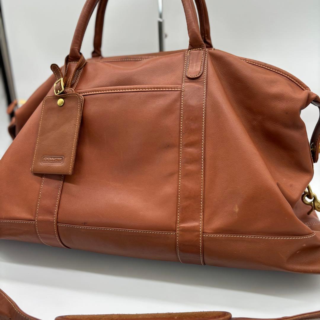 COACH コーチ 2WAY レザー ボストンバッグ 0502 南京錠 大容量