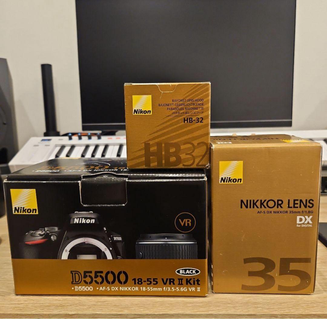 【美品】nikon d5500 VR-Ⅱレンズキット 単焦点レンズ セット