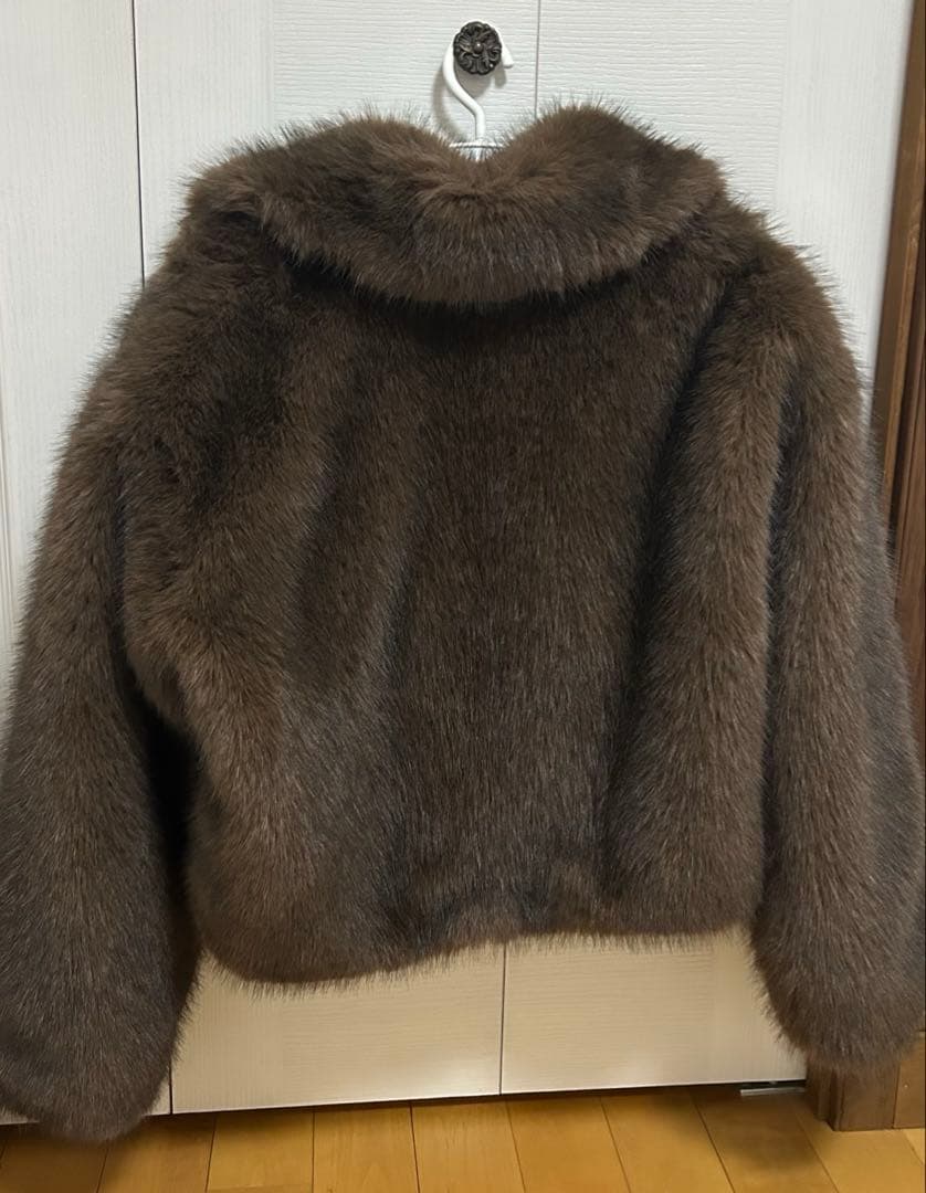 jouetie ベルトミドルファーコート ブラウン