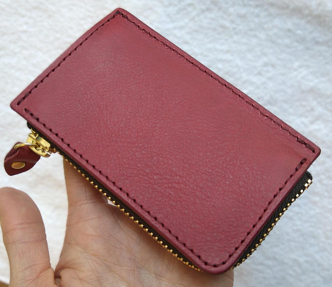 未使用品 bona イボーナ L-zipミニモ・ウォレット 限定色「プラム」