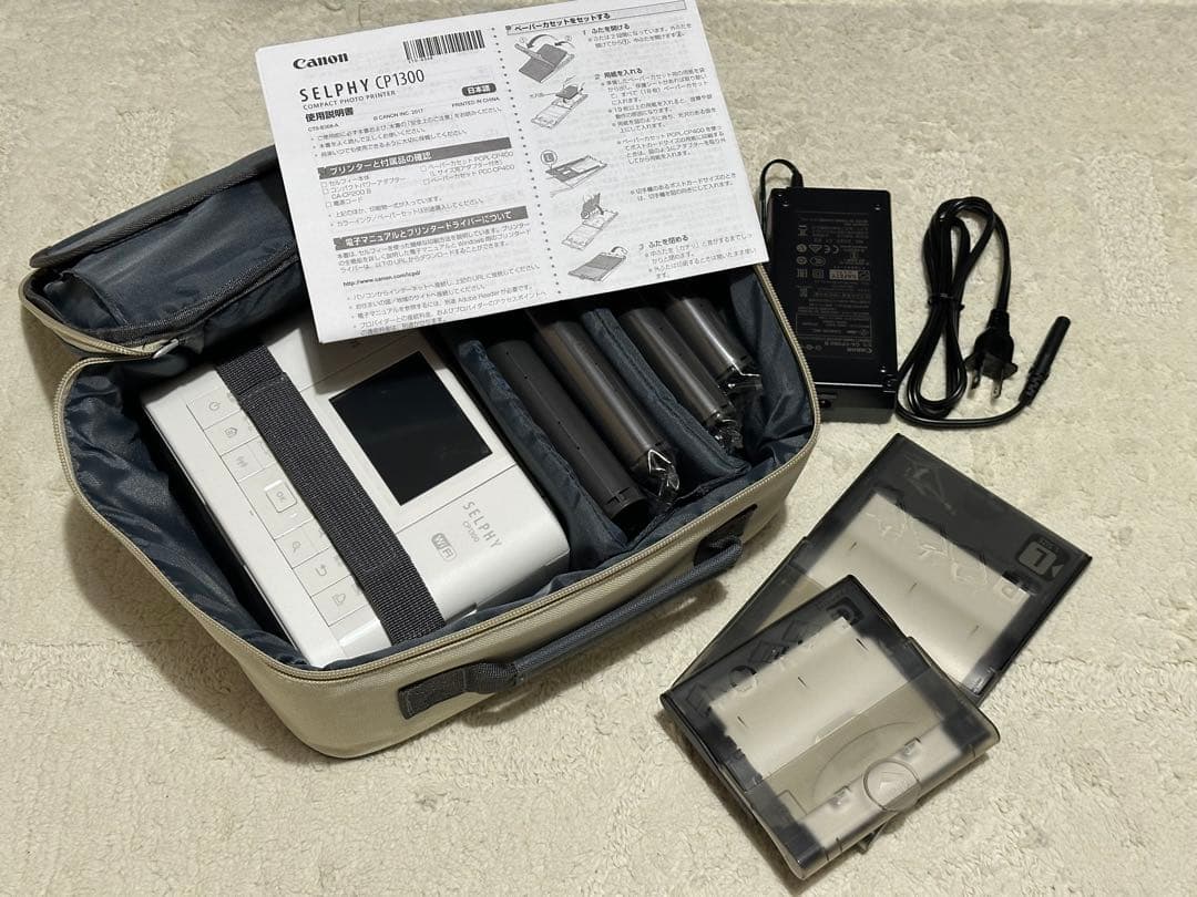 Canon SELPHY セルフィ CP1300ホワイトフィルム、インク多数あり