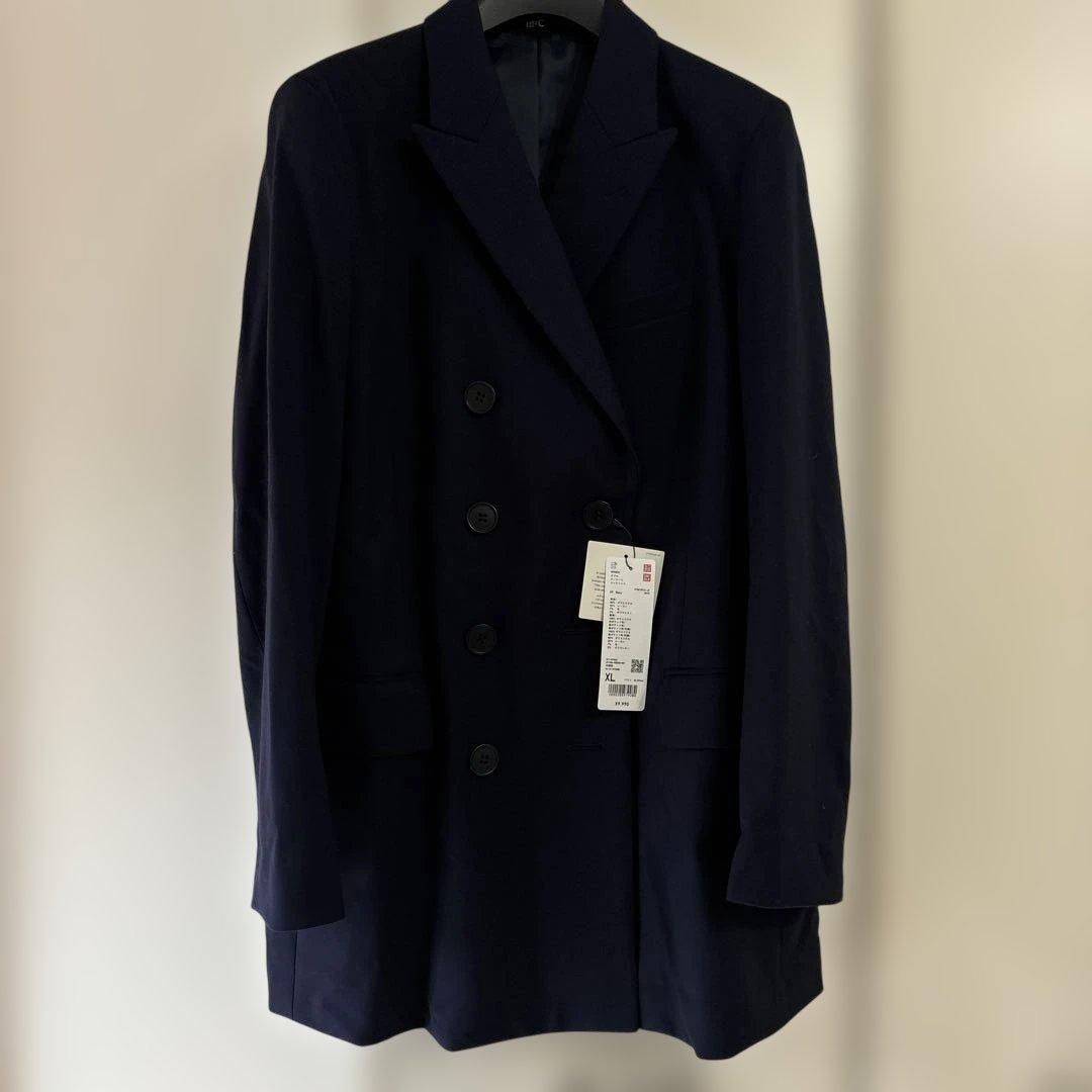 ユニクロC☆ダブルテーラードジャケット＋69ネイビーXL