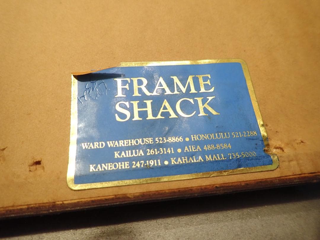 1986年 ホノルルクラブ クリスマスカード 額装☆希少レア☆