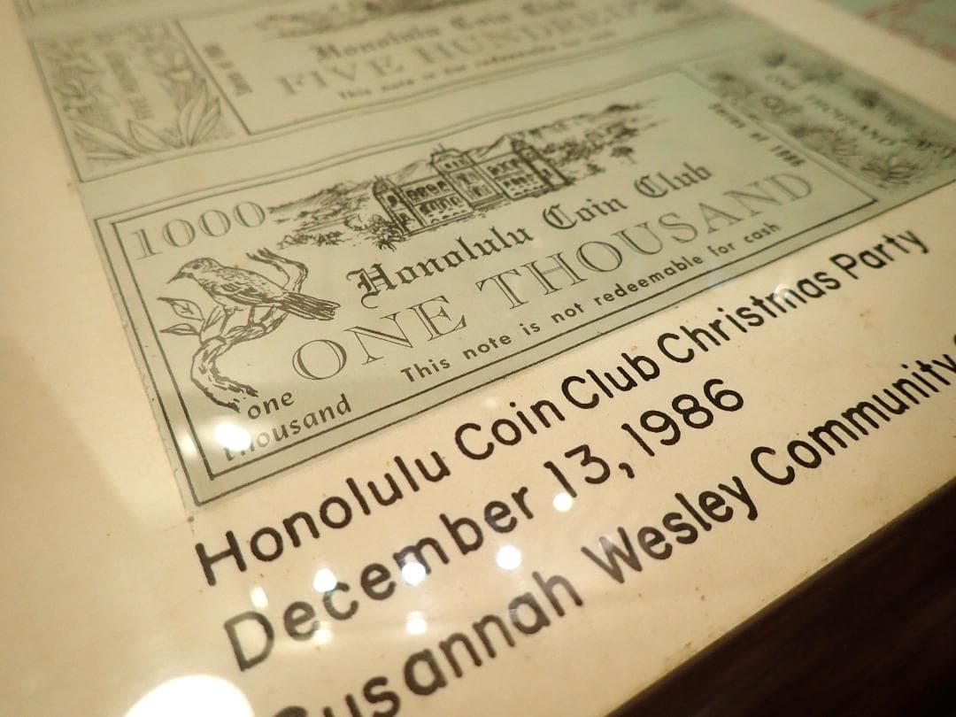 1986年 ホノルルクラブ クリスマスカード 額装☆希少レア☆