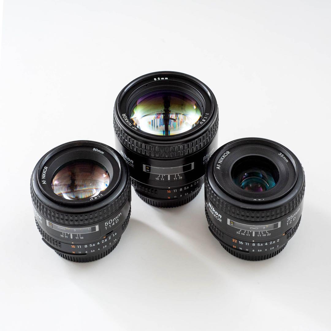 Nikon 単焦点レンズセット 35mmf2 50mmf1.4 85mmf1.8