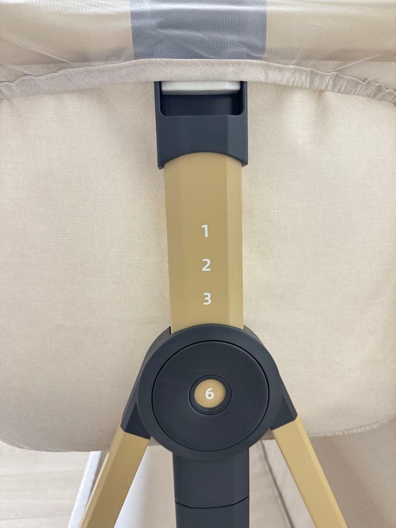 HZDMJ ベビーベッド ベージュ 折りたたみ 添い寝