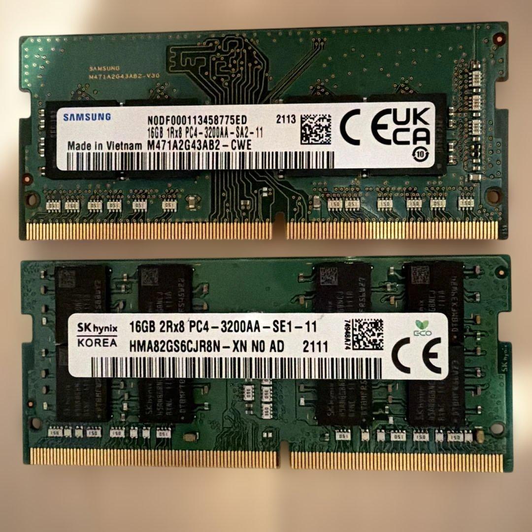 PC メモリ　16GB 2枚セット　32GB