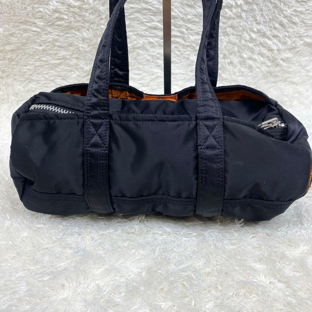 【ロゴ鮮明✨外観美品】POTER TANKER ミニボストン　ドラムバッグ　黒