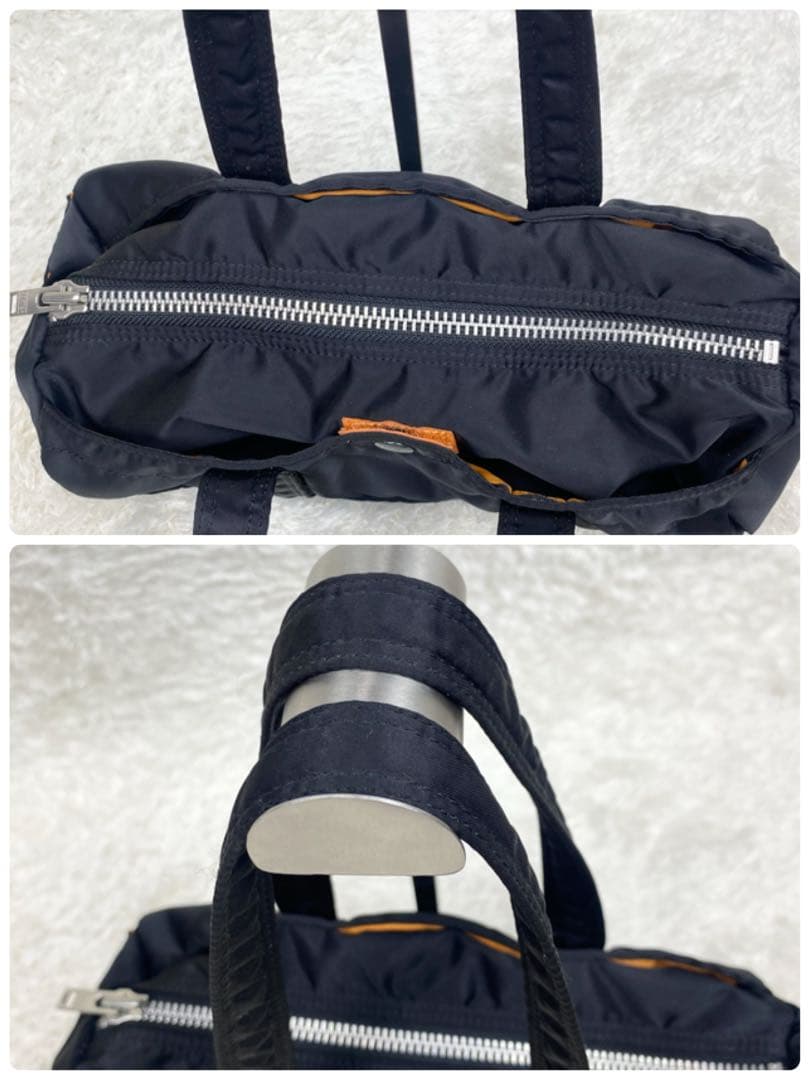 【ロゴ鮮明✨外観美品】POTER TANKER ミニボストン　ドラムバッグ　黒