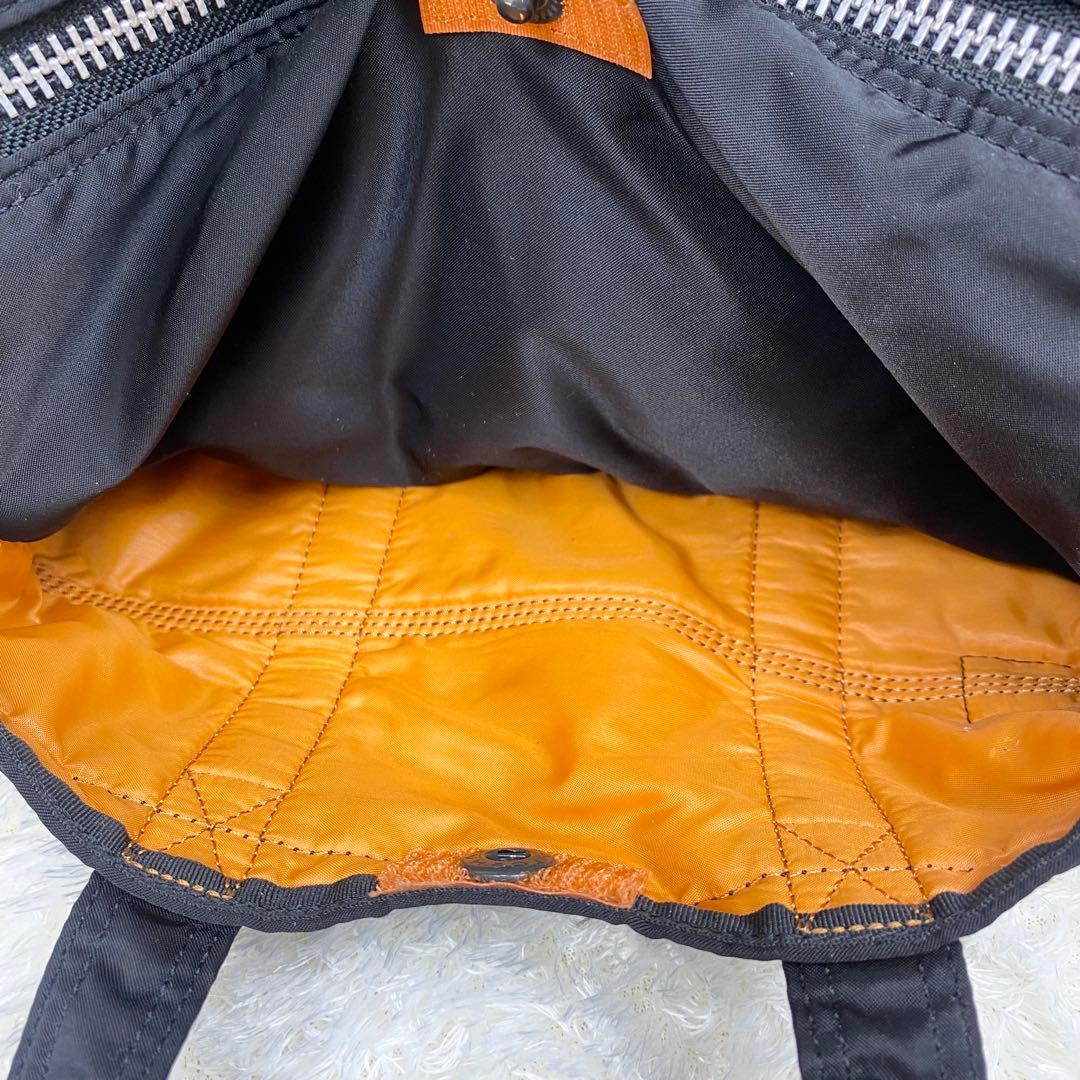 【ロゴ鮮明✨外観美品】POTER TANKER ミニボストン　ドラムバッグ　黒