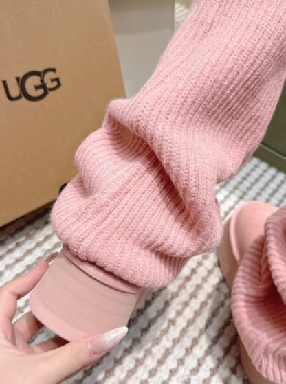 ピンクスエード ロングブーツ 24cm