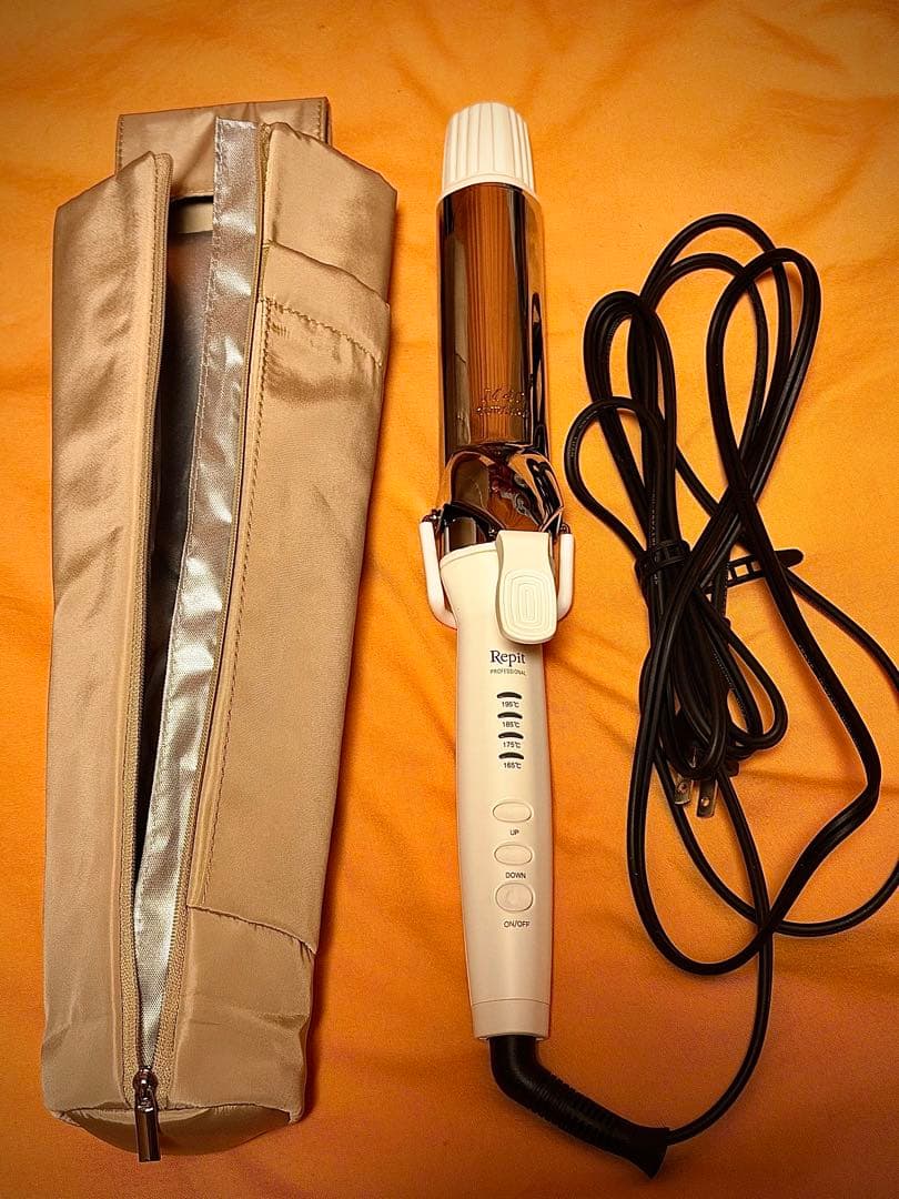 クレイツ スクエアバー40㎜ カールアイロン Repit CSB-AG40W