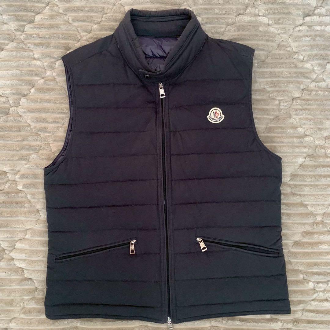 極美品 モンクレール ダウンベスト ジェラルド キルティング ロゴワッペン