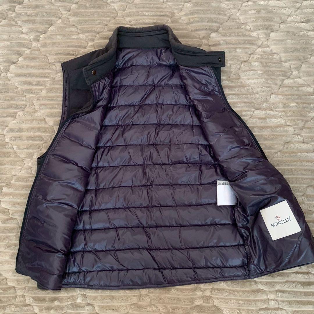 極美品 モンクレール ダウンベスト ジェラルド キルティング ロゴワッペン