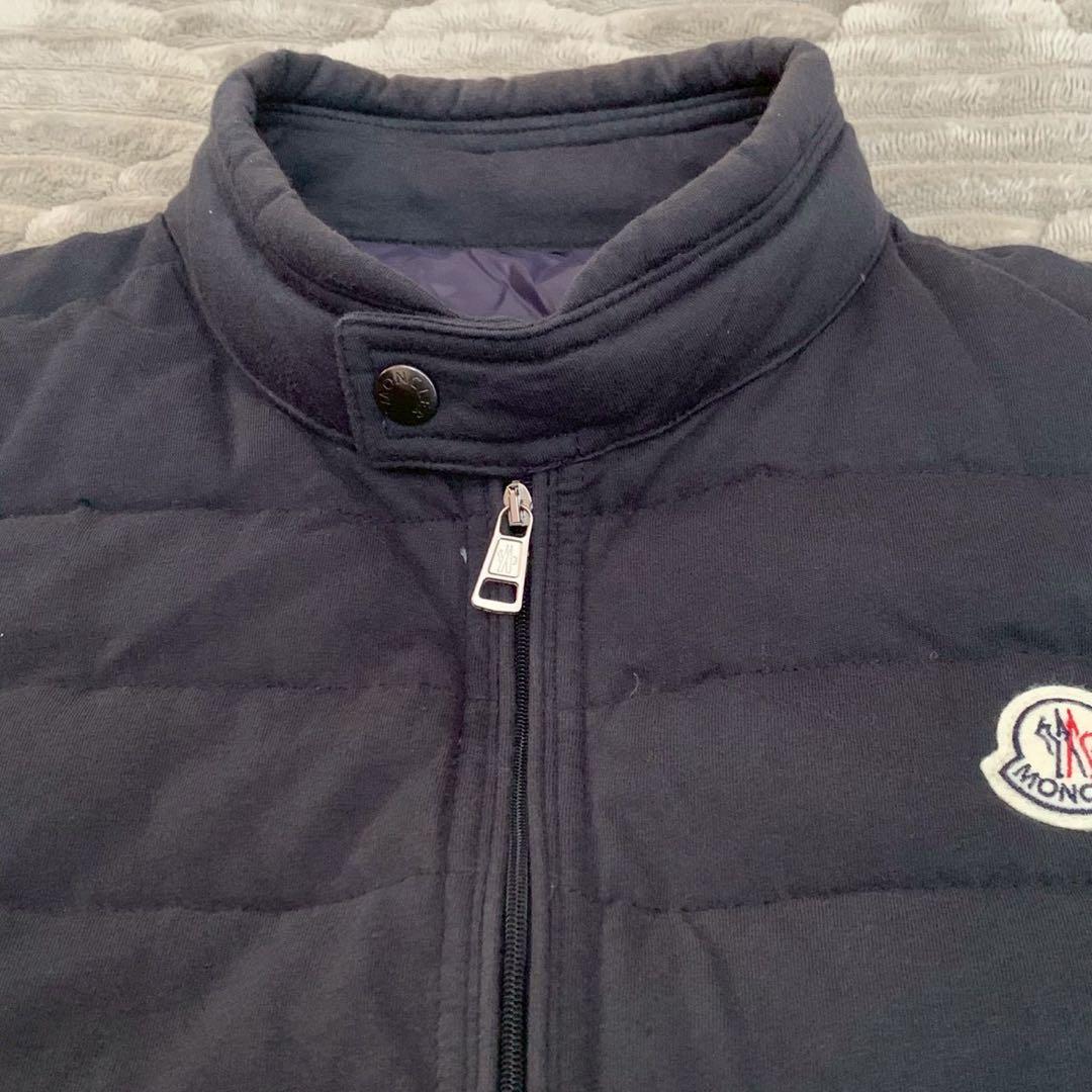 極美品 モンクレール ダウンベスト ジェラルド キルティング ロゴワッペン