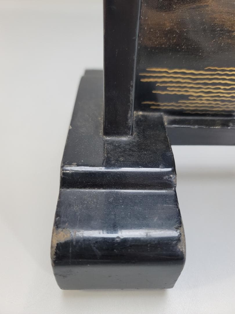 武具甲冑 山水図 刀掛 骨董品