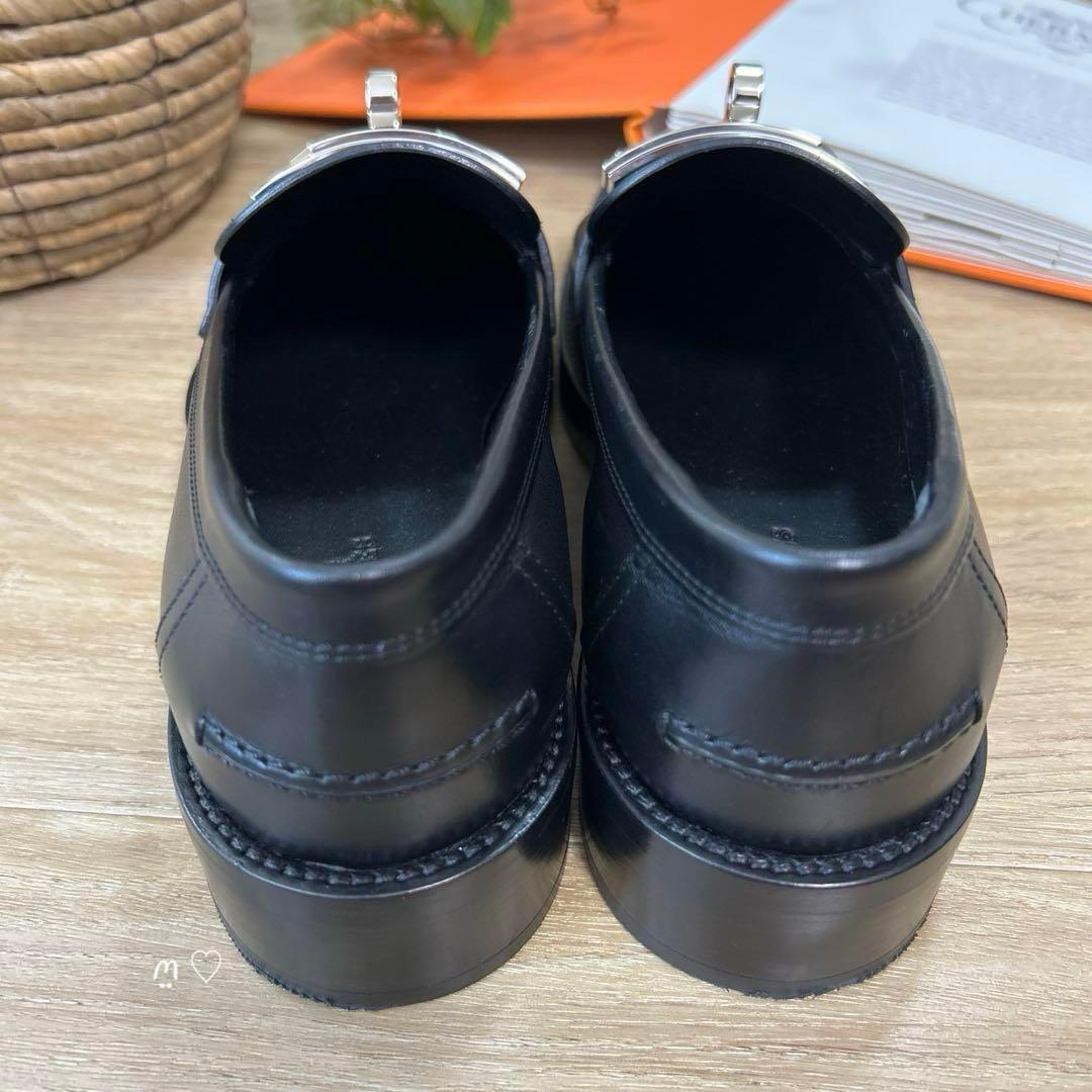 HERMESエルメス　ホット　37.5　ケリーバックルモカシン　ローファー　現行
