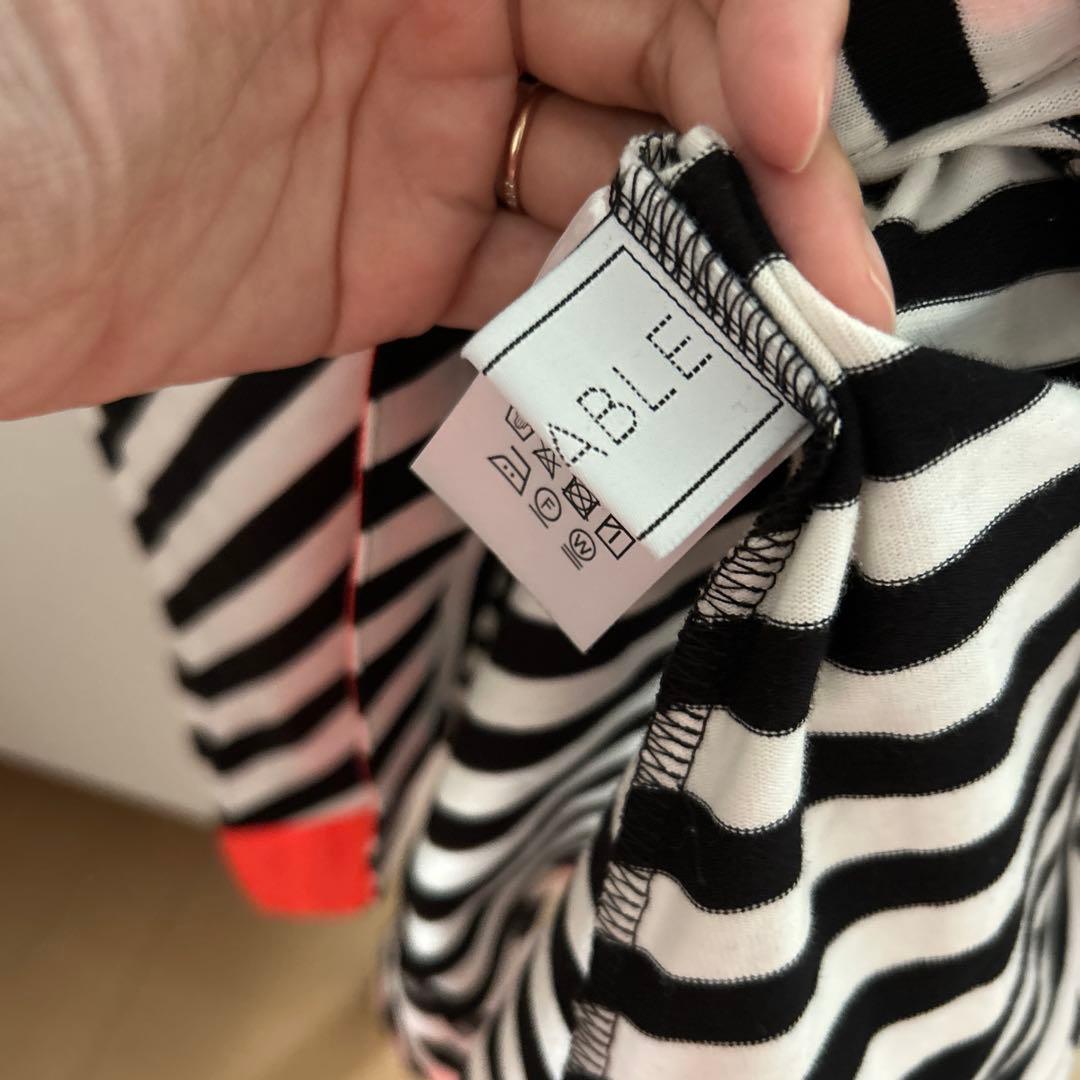 リンカブル　タグフレアTシャツ　ボーダー