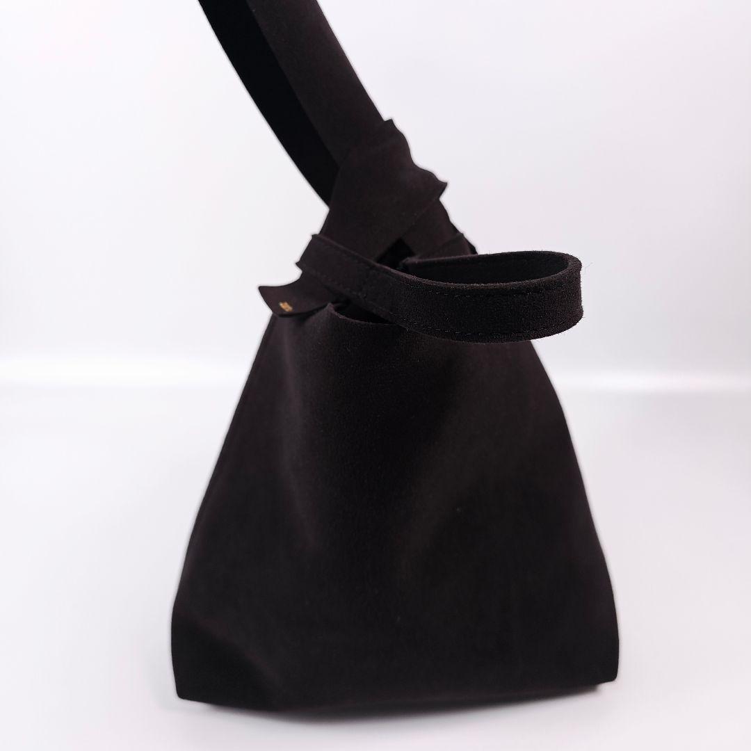 zattu CONCH マイクロファイバースエード ショルダーバッグ 濃茶