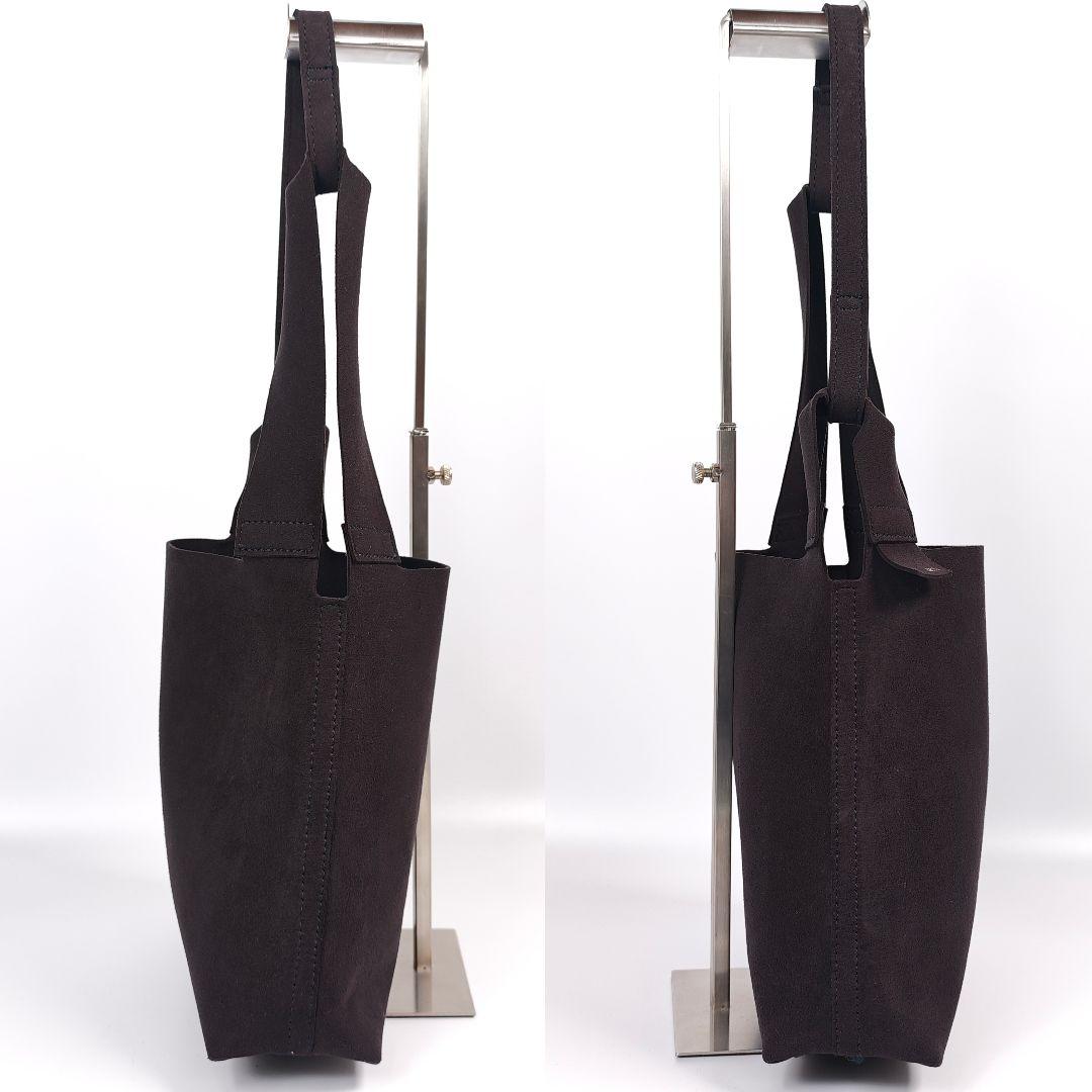 zattu CONCH マイクロファイバースエード ショルダーバッグ 濃茶