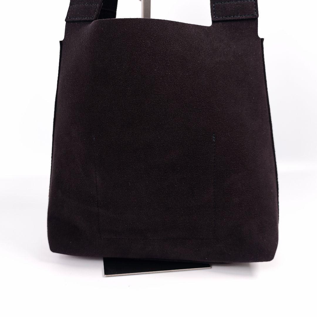 zattu CONCH マイクロファイバースエード ショルダーバッグ 濃茶