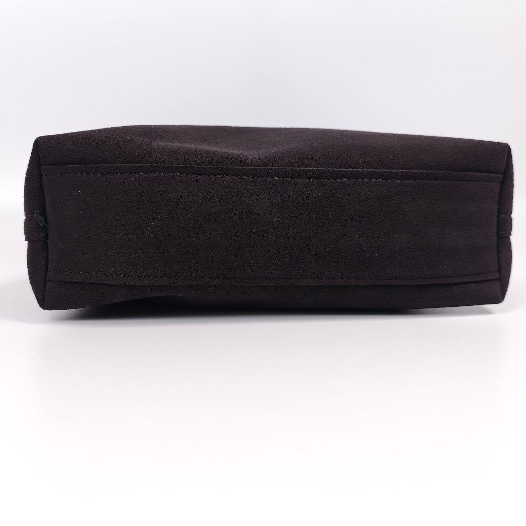 zattu CONCH マイクロファイバースエード ショルダーバッグ 濃茶