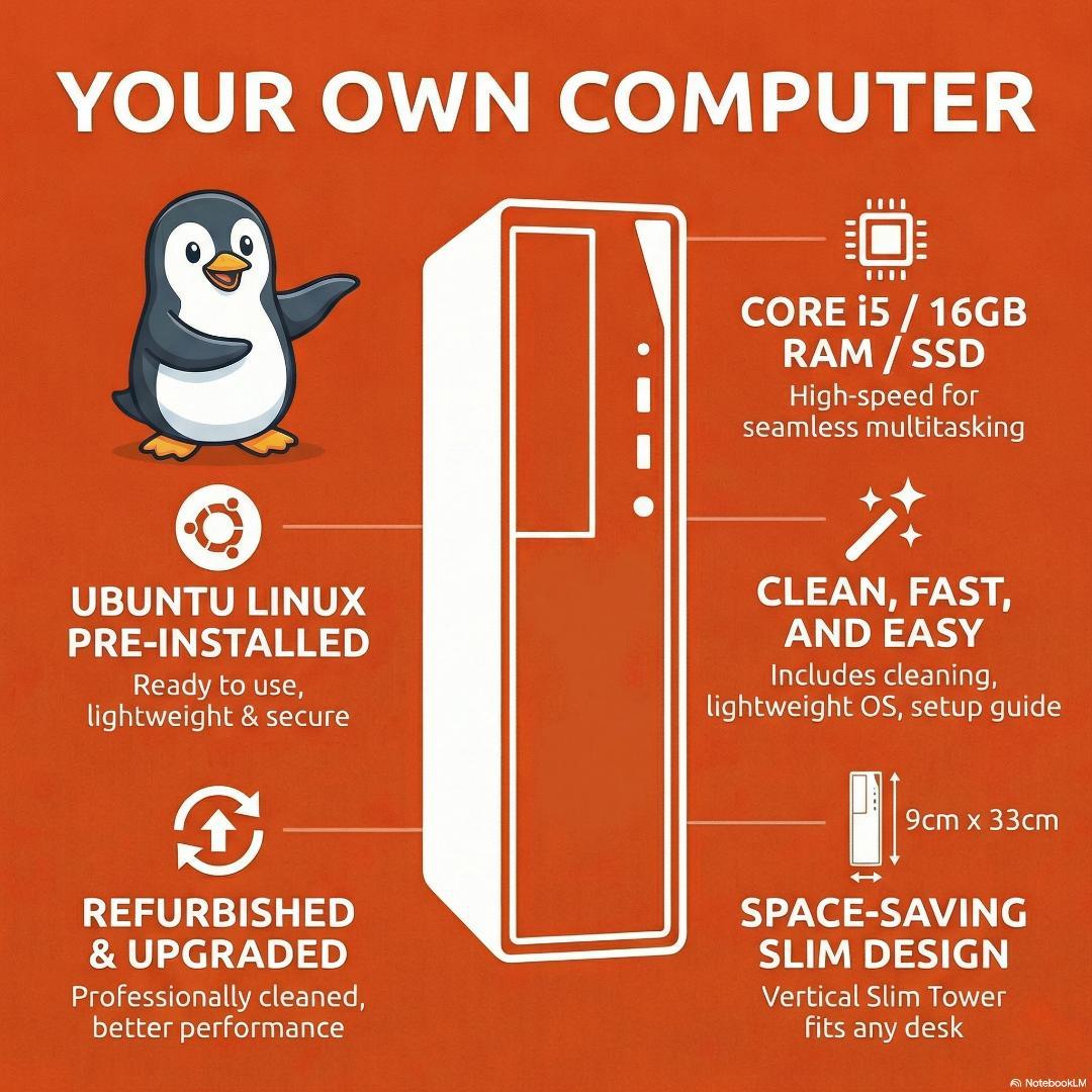 【Ubuntu搭載】富士通 i5-7500/16GB/SSD デスクトップPC