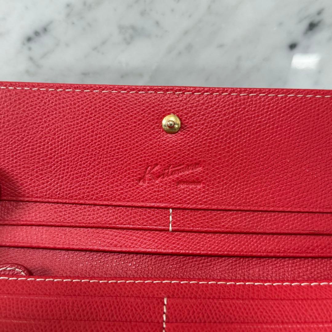新品 未使用 kitamura キタムラ 長財布 本革 レザー レッド 赤