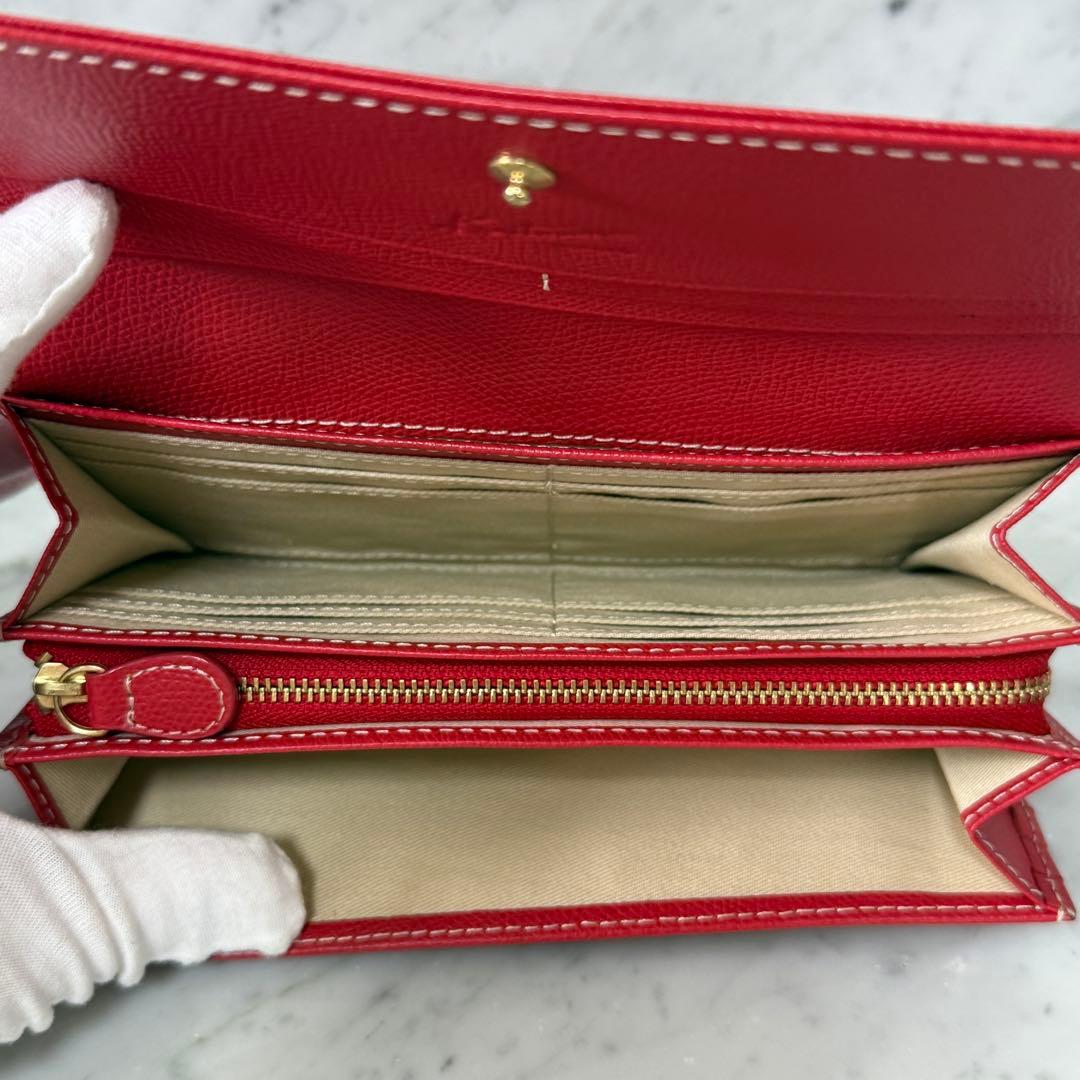 新品 未使用 kitamura キタムラ 長財布 本革 レザー レッド 赤