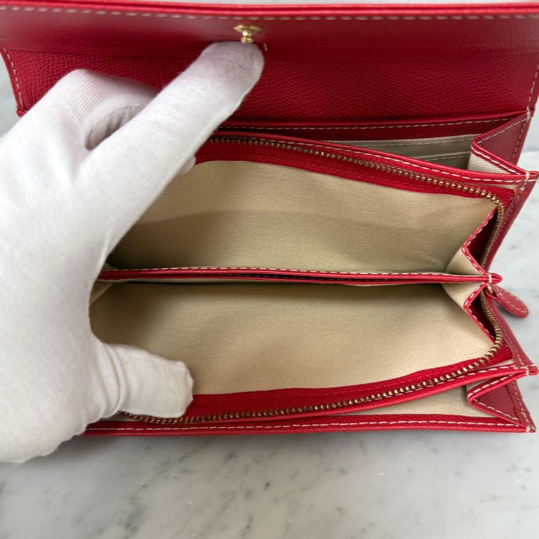 新品 未使用 kitamura キタムラ 長財布 本革 レザー レッド 赤