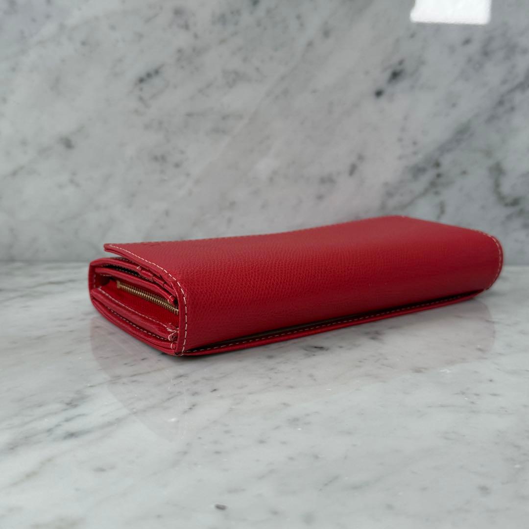 新品 未使用 kitamura キタムラ 長財布 本革 レザー レッド 赤