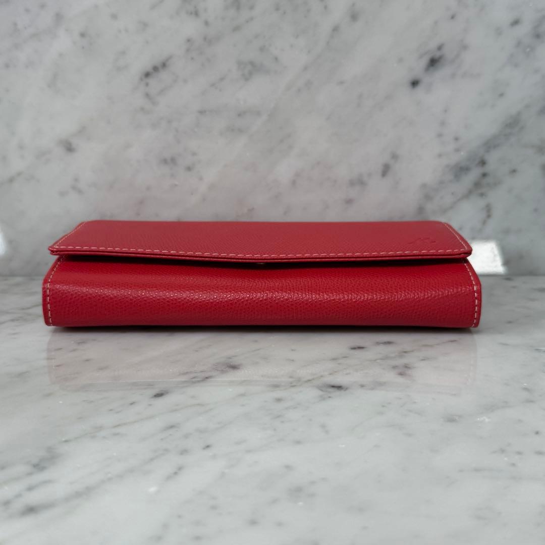 新品 未使用 kitamura キタムラ 長財布 本革 レザー レッド 赤