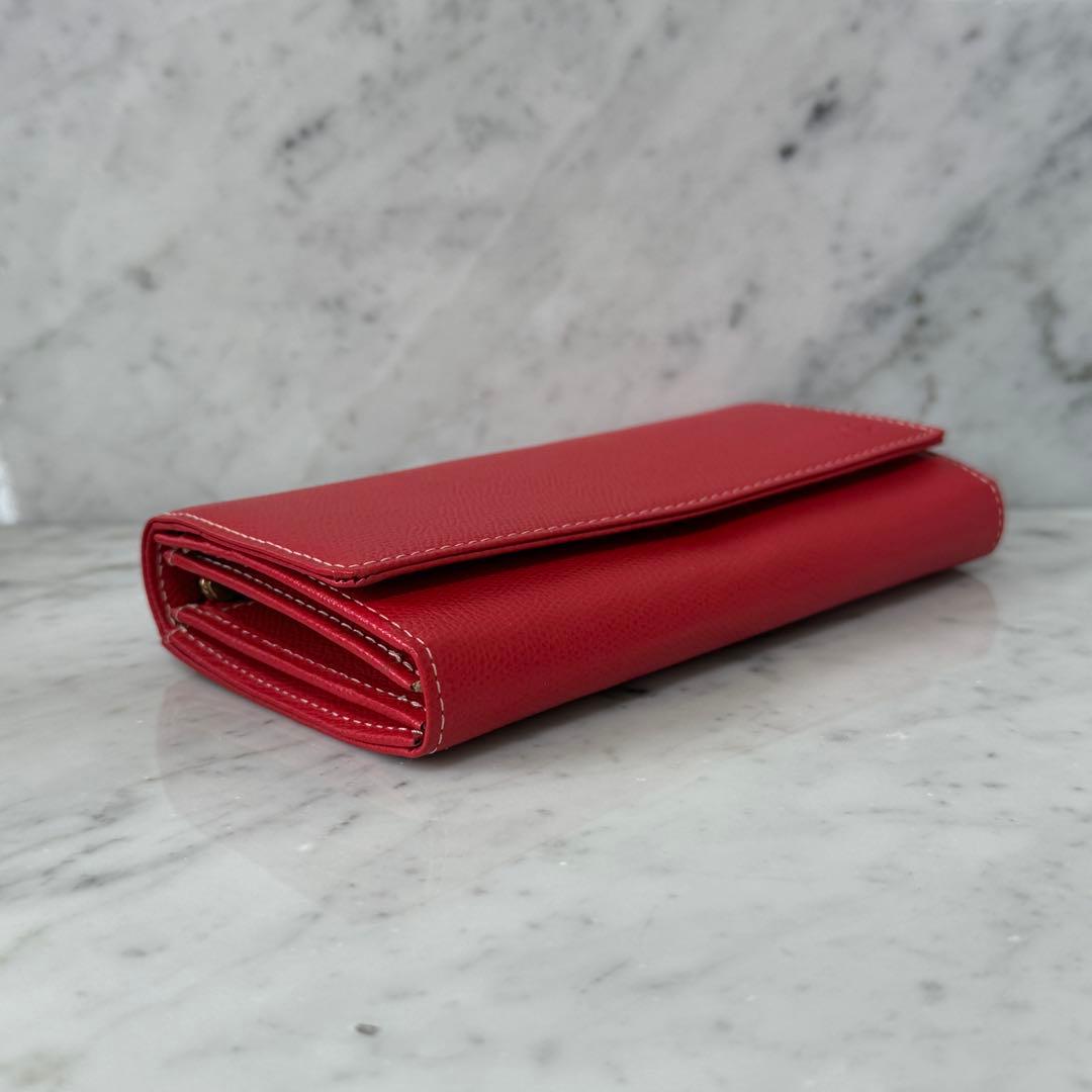 新品 未使用 kitamura キタムラ 長財布 本革 レザー レッド 赤