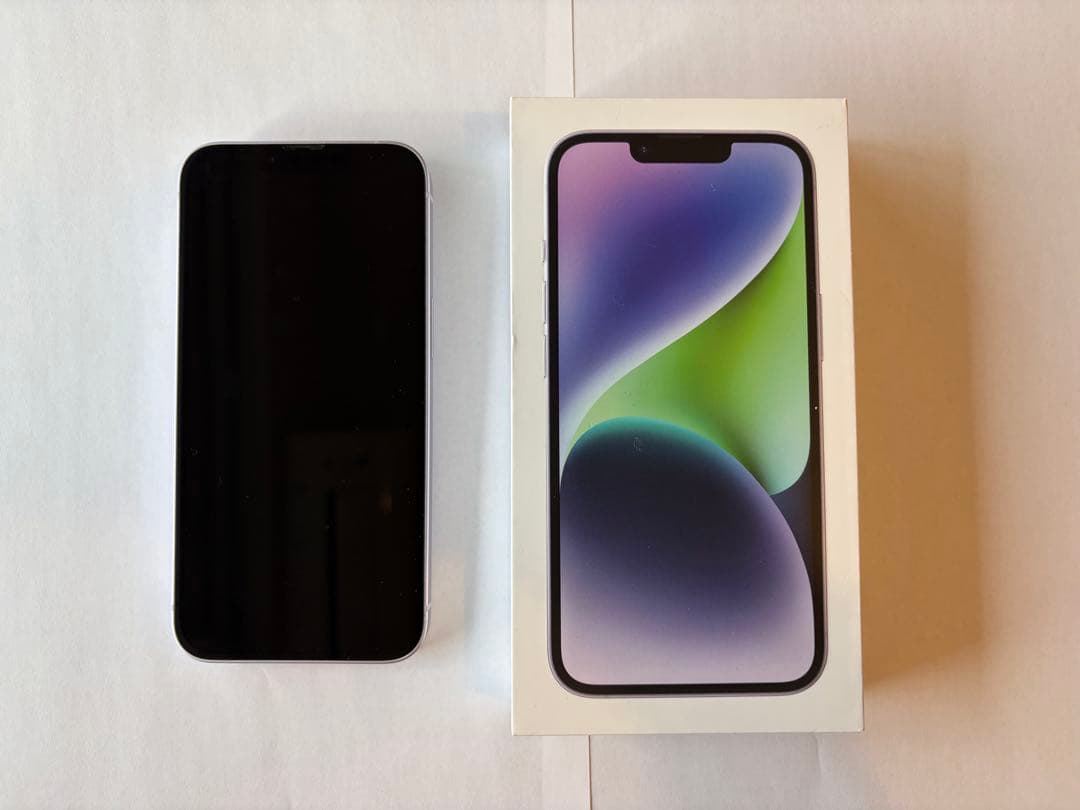iPhone14 128GB パープル SIMフリー 箱あり 修理歴なし 美品