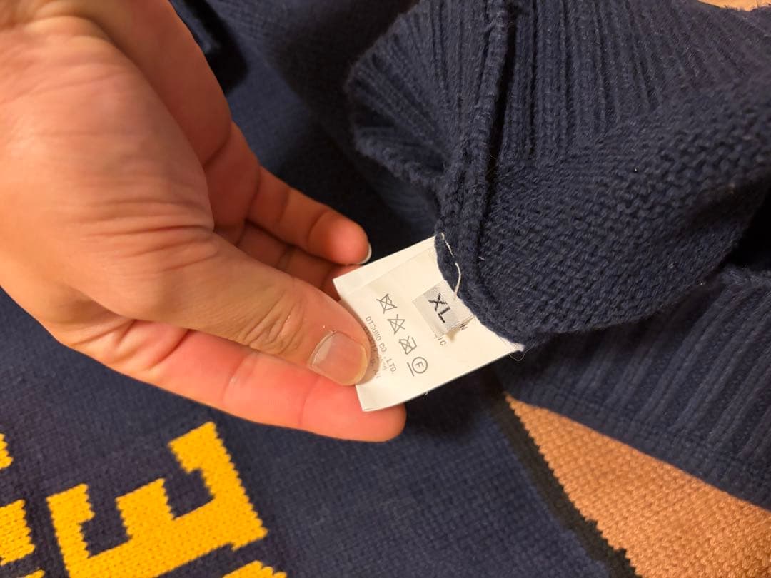 HUMAN MADEヒューマンメイド セーター　ニット　 ネイビー XL イヌ