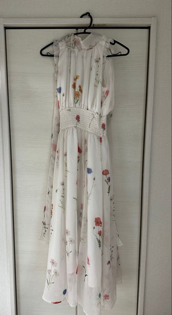 【SNIDEL】バックリボンシフォンワンピース