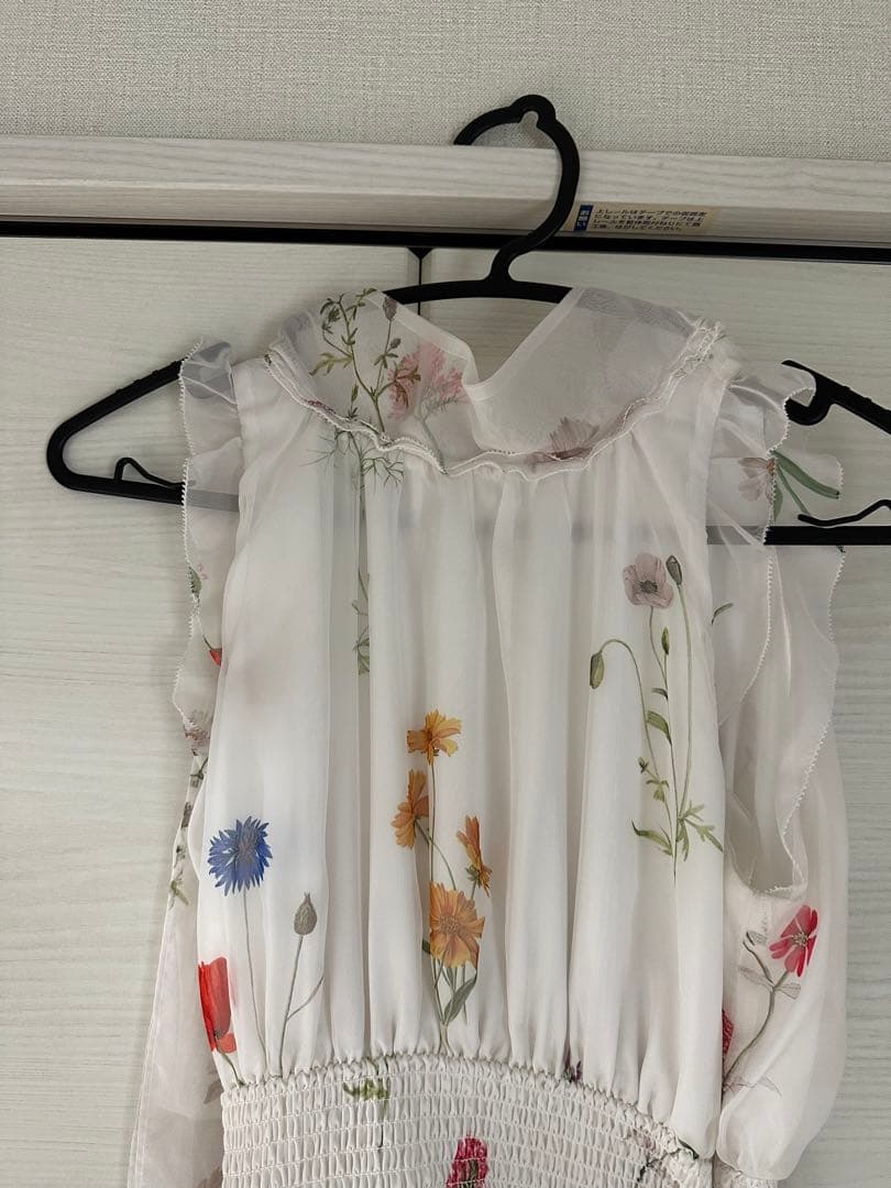 【SNIDEL】バックリボンシフォンワンピース