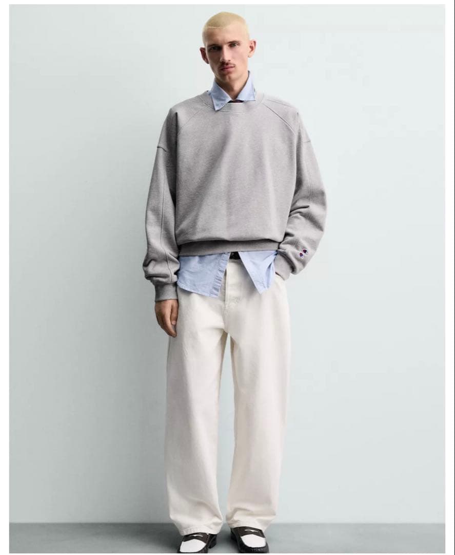 CHAMPION×ZARA パッチ クルーネック スウェット　サイズＳ