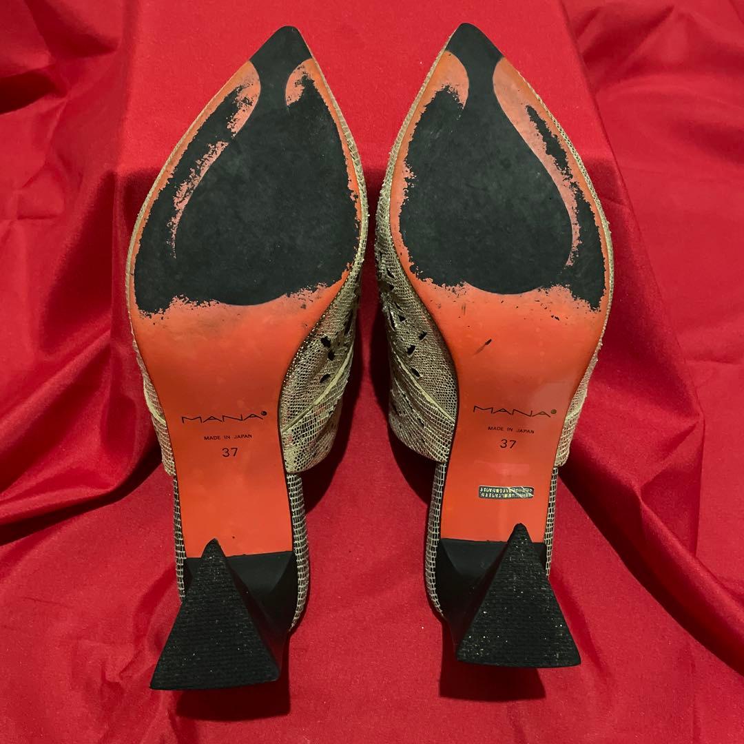 MANA羊革カットワークブロンズミュール37サイズ