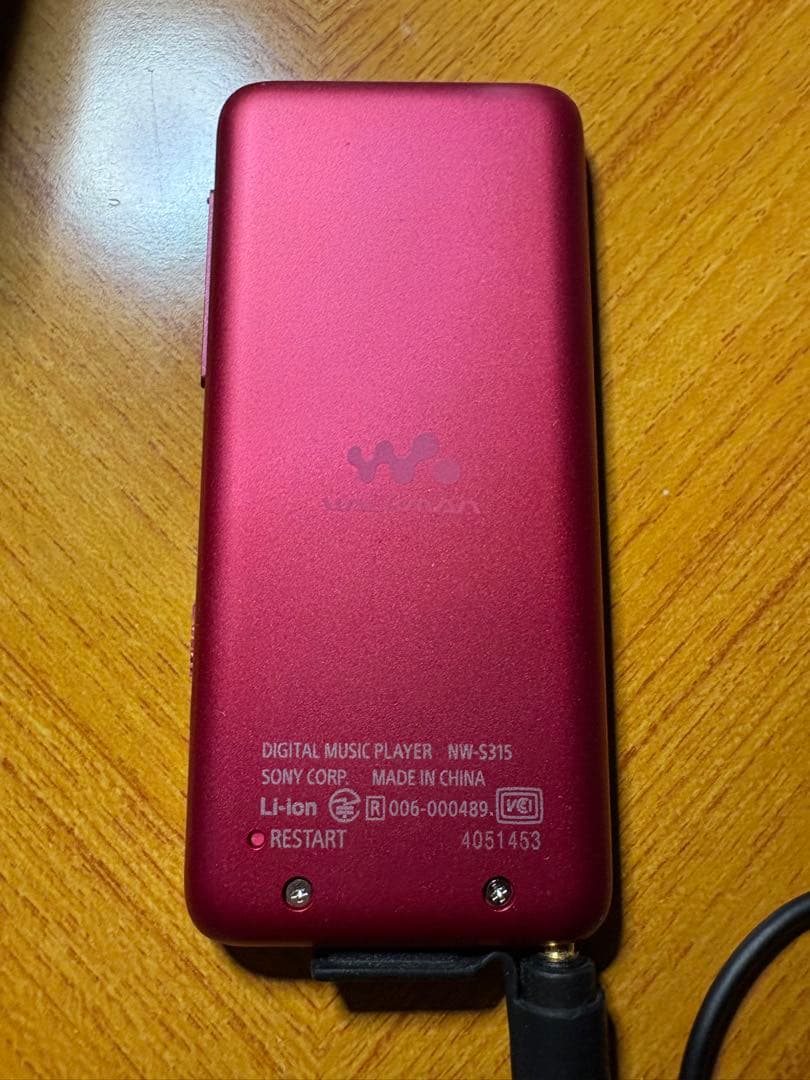 SONY NW-S315（録音用ケーブル付き）